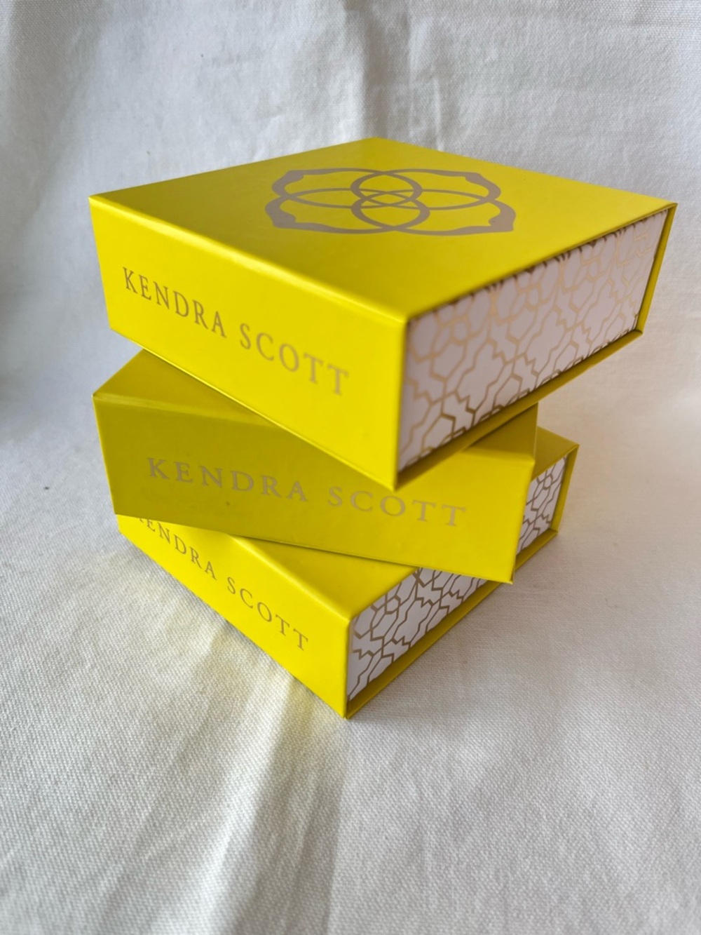 Kendra Scott Yellow Stacked Jewelry Boxes